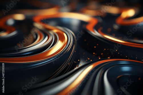 the interplanetary way, the successful way, the cosmic road, the royal way. wallpaper, screensaver, background, graphics, clean, lines, flexible background, postcard, stand. Black, Gold, Orange