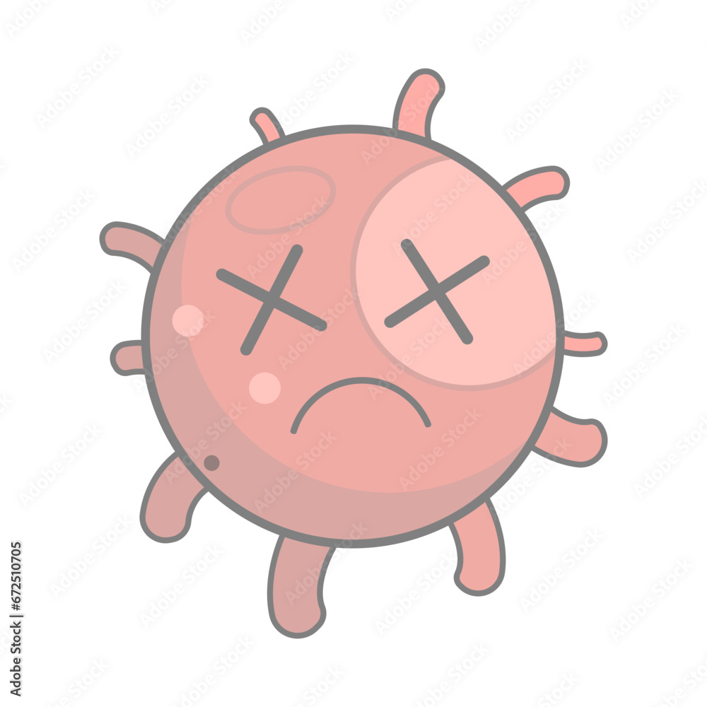 Fototapeta premium Influenza virus cartoon