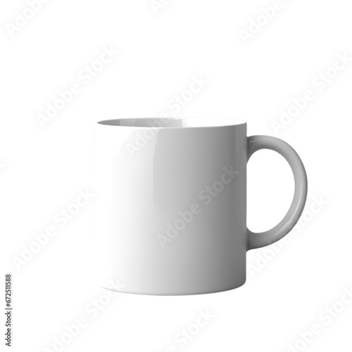 white mug on transpatent background