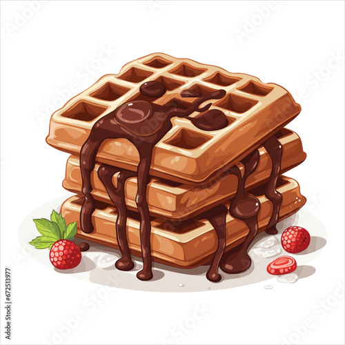 Delicious waffle illustration