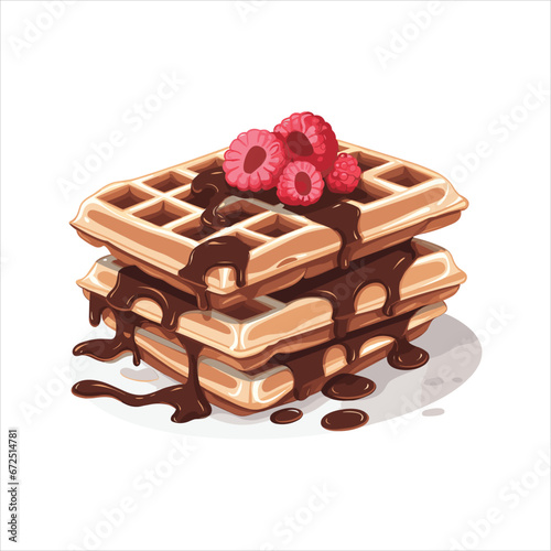 Delicious waffle illustration