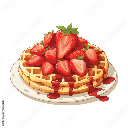 Delicious waffle illustration