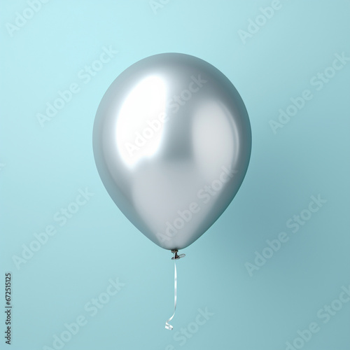 silver balloon isolated on white
