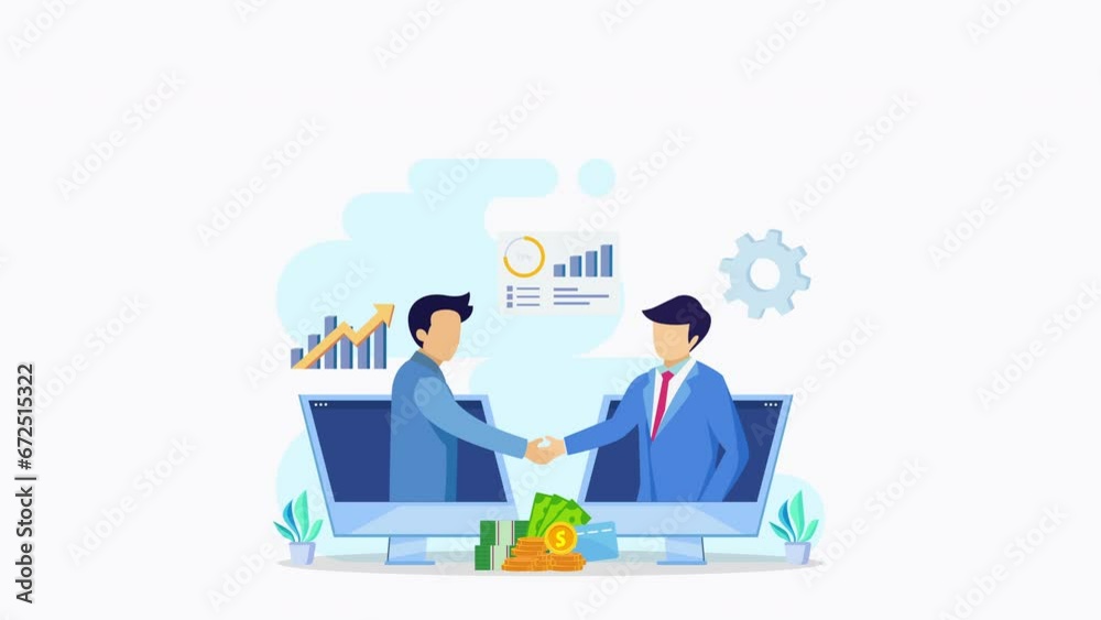Business to Business Marketing concept, video animation 4k clip. Business to Business Marketing concept, video animation 4k clip.