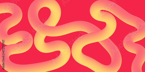 3D colorful arches. Liquid geometric shapes. Abstract vector design elements. suitable for web banner and walpaper design.