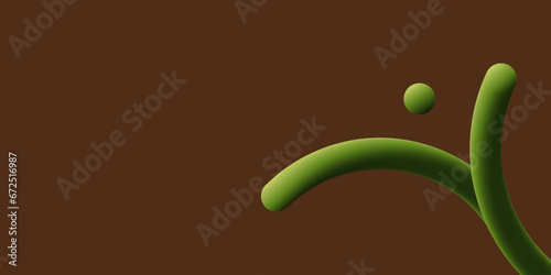 3D colorful arches. Liquid geometric shapes. Abstract vector design elements. suitable for web banner and walpaper design.