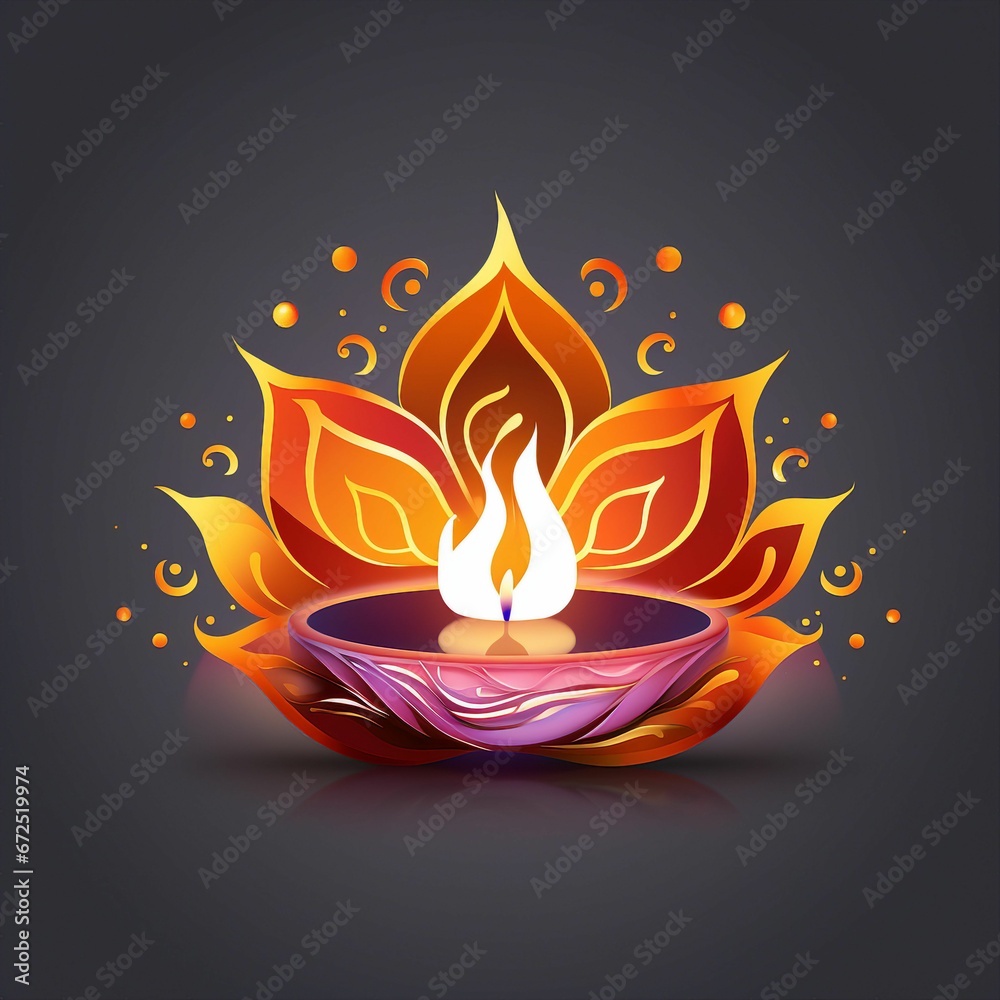 AI generated illustration of lotus flower with lit candle on a dark background AI generated illustration of lotus flower with lit candle on a dark background