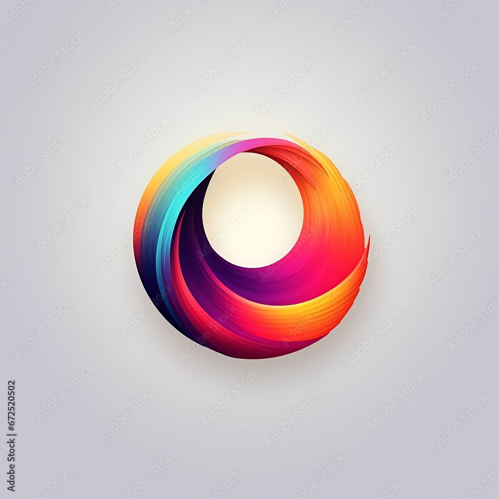 Obraz premium AI generated illustration of an intricate colorful pattern on a white background