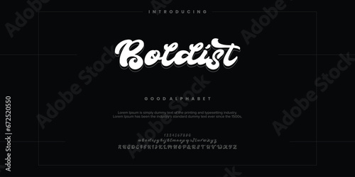Boldist abstract font alphabet. Minimal modern urban fonts for logo  brand etc. Typography vector illustration