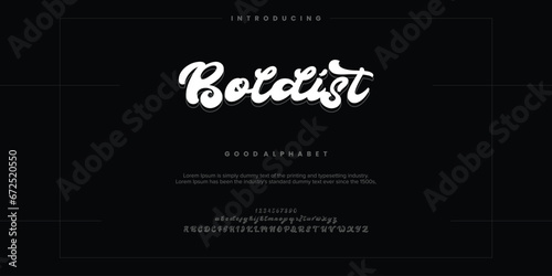 Boldist abstract font alphabet. Minimal modern urban fonts for logo, brand etc. Typography vector illustration