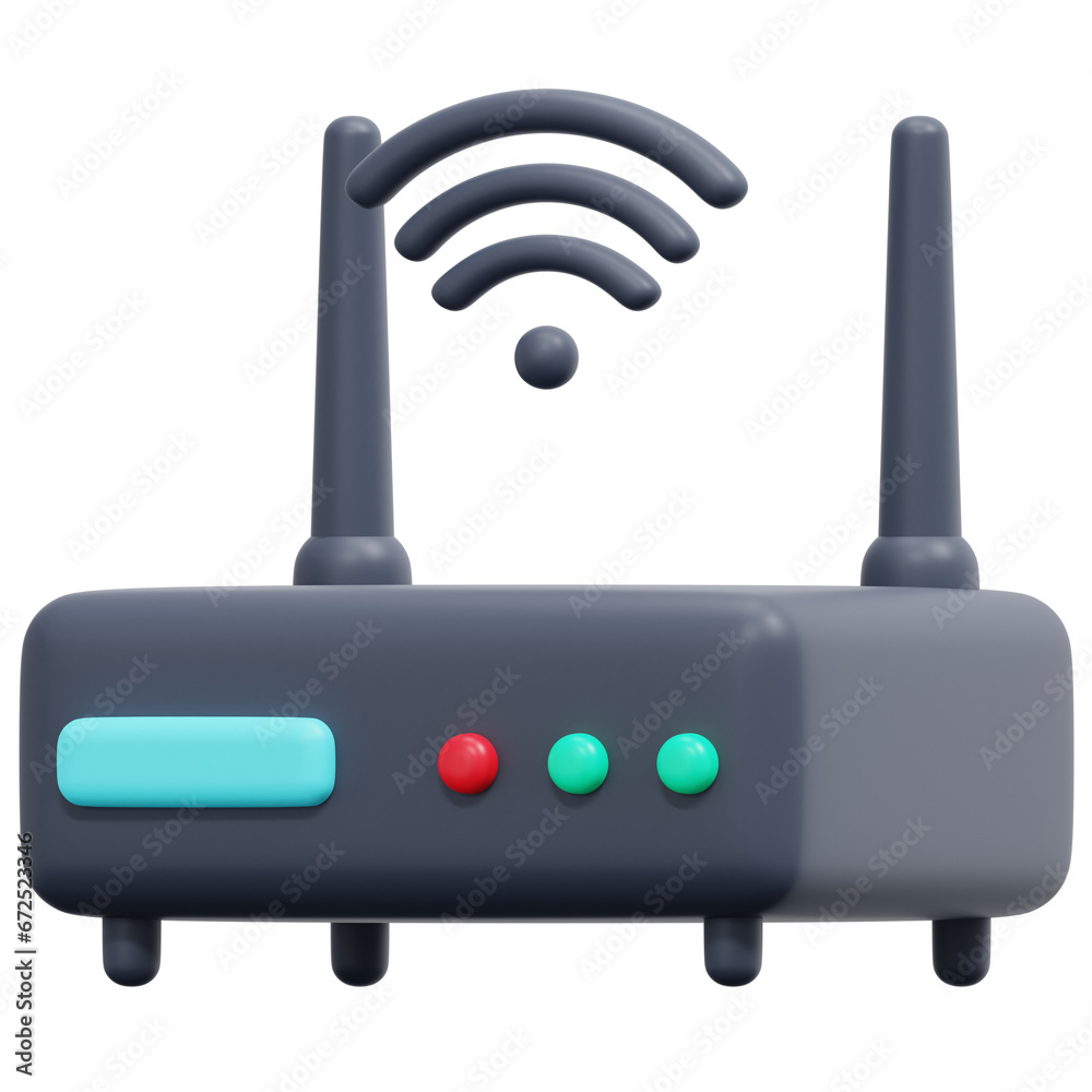 router 3d render icon illustration router 3d render icon illustration