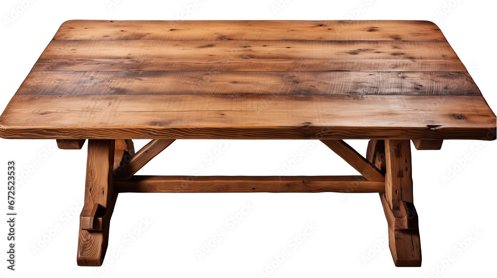 Rustic Farmhouse Table Isolated on Transparent or White Background, PNG Rustic Farmhouse Table Isolated on Transparent or White Background, PNG