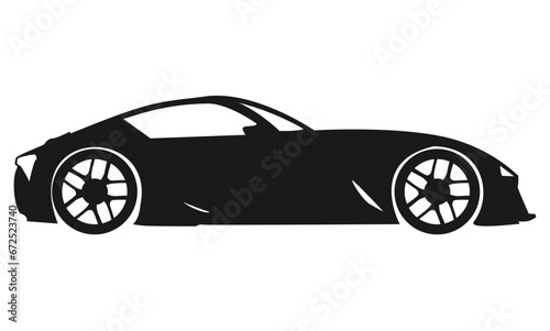 Black moving car icon isolated on white background. Suitable for all businesses. © MV_DESIGN_ART