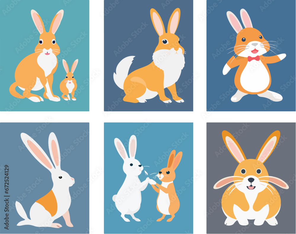 Rabbit vector illustrator, cartoon illustration of The Symbolism Of Rabbits In Folklore And Mythology, And Write An Essay On Their Cultural Significance