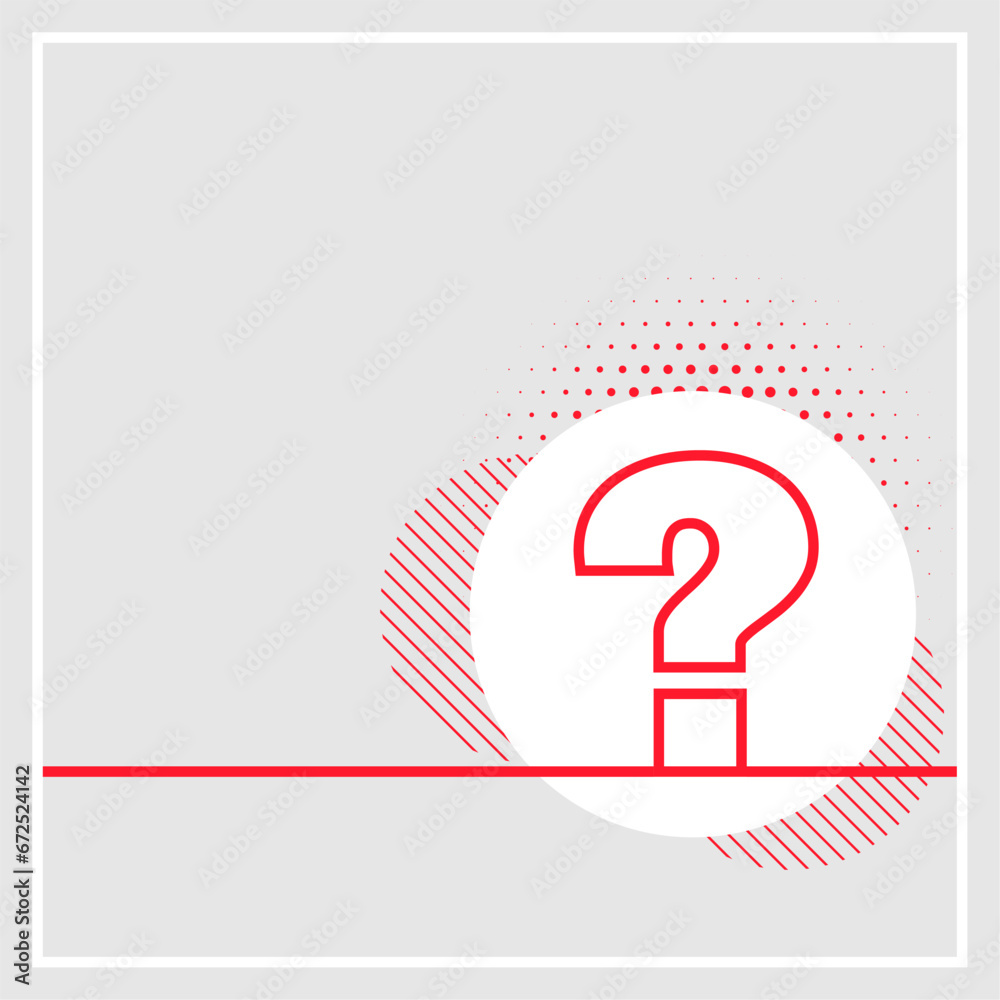 line style question mark symbol background for social support or help ...
