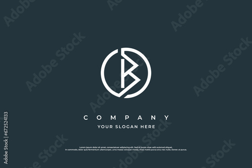 Initial Letter B Logo Design Vector