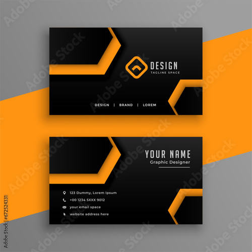 geometric style professional business card template a corporate stationery