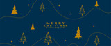 merry christmas festival holiday wallpaper with xmas tree decor