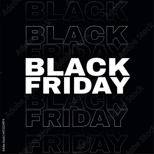 modern black friday dark background for trendy fashion sale