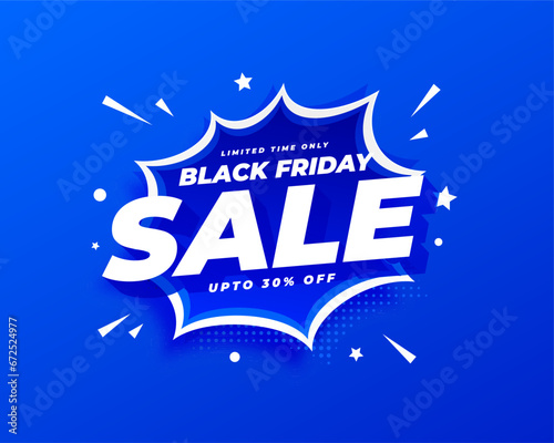 black friday price reduction background with comic expression