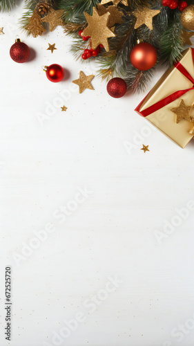 christmas background elegant white with copy space, xmas celebration background
