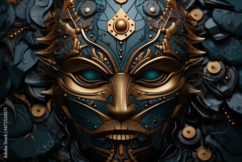 mask of the gods, illustration, piercing gaze, cold gaze, mystery, icy crown, icy sorrow, titans, titan mask, titan face,