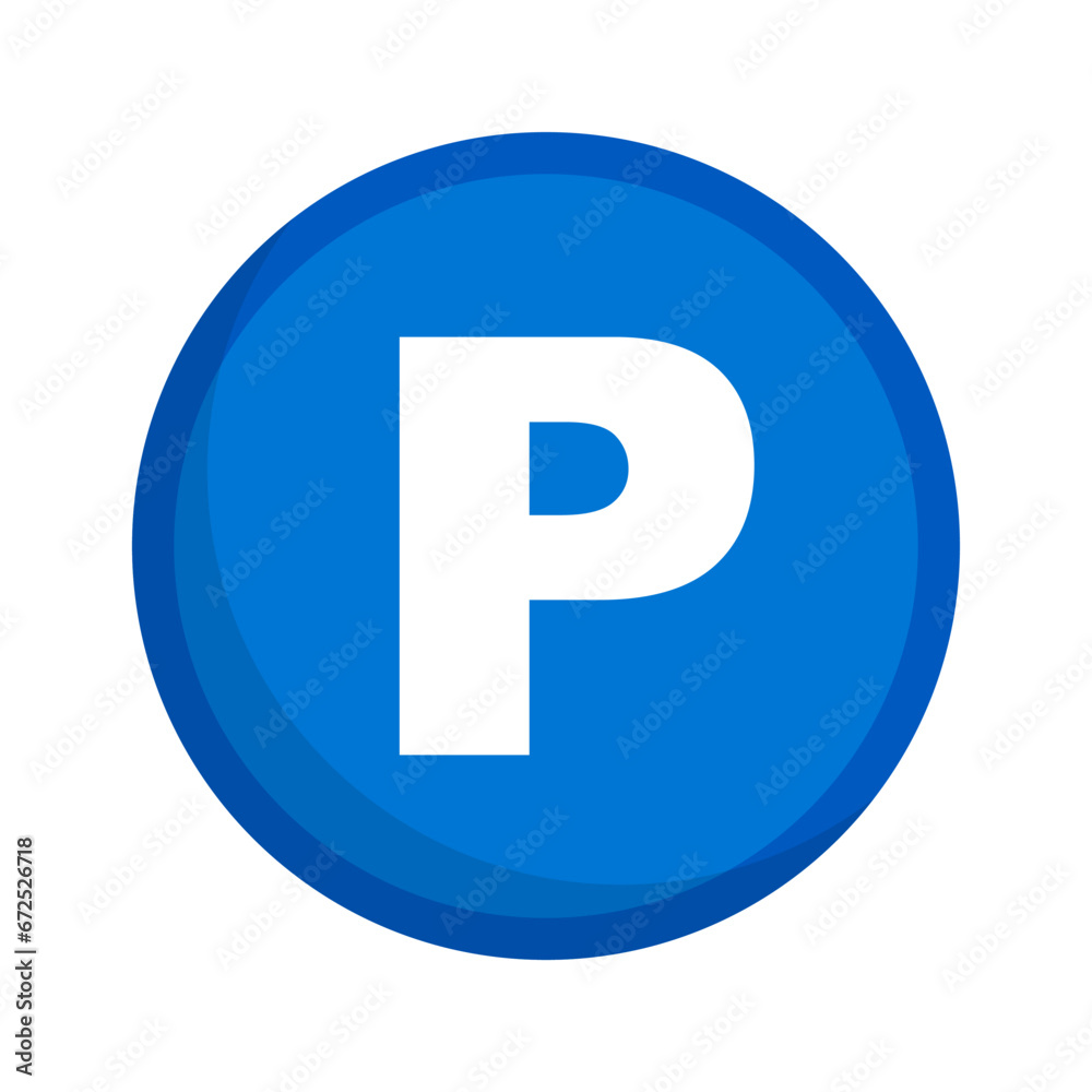 Round parking lot sign icon. Vector. Round parking lot sign icon. Vector.