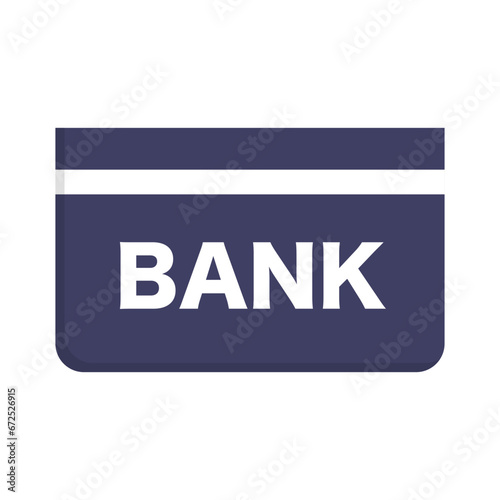 Flat design bank account icon. Vector.