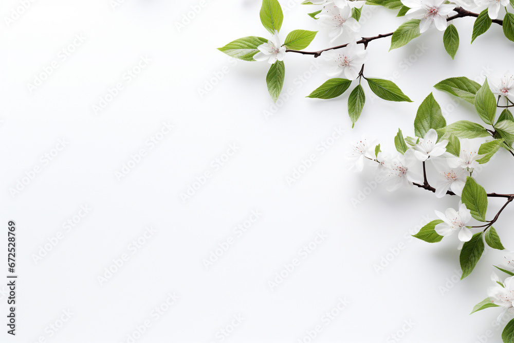 green leaves on white background green leaves on white background
