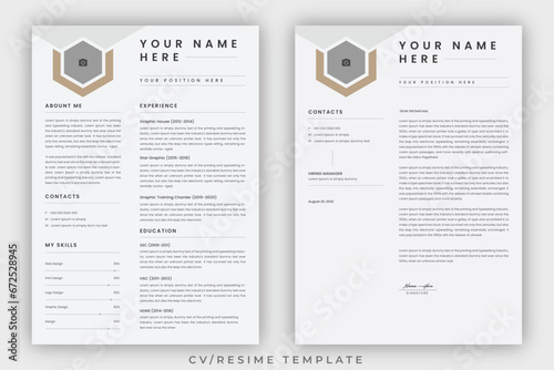 Clean Modern Resume Layout Vector Template for Business Job Applications, Minimalist resume cv template, Resume design template, cv design, multipurpose resume design