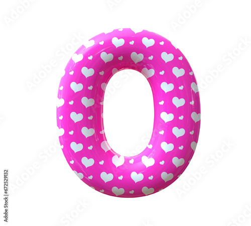 Pink balloon letter O