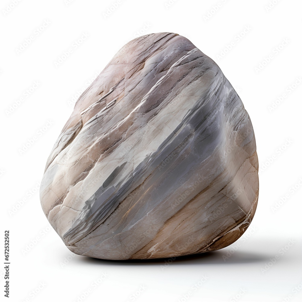 Obraz premium AI generated illustration of A majestic stone with a white background