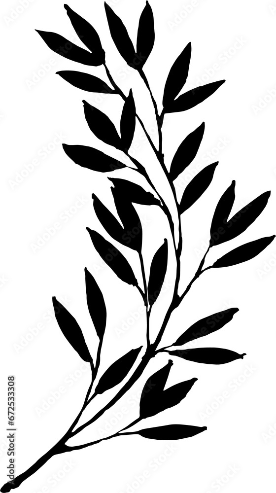 Naklejka premium a wooden silhouette 