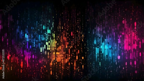 Abstract background with colorful binary code photo