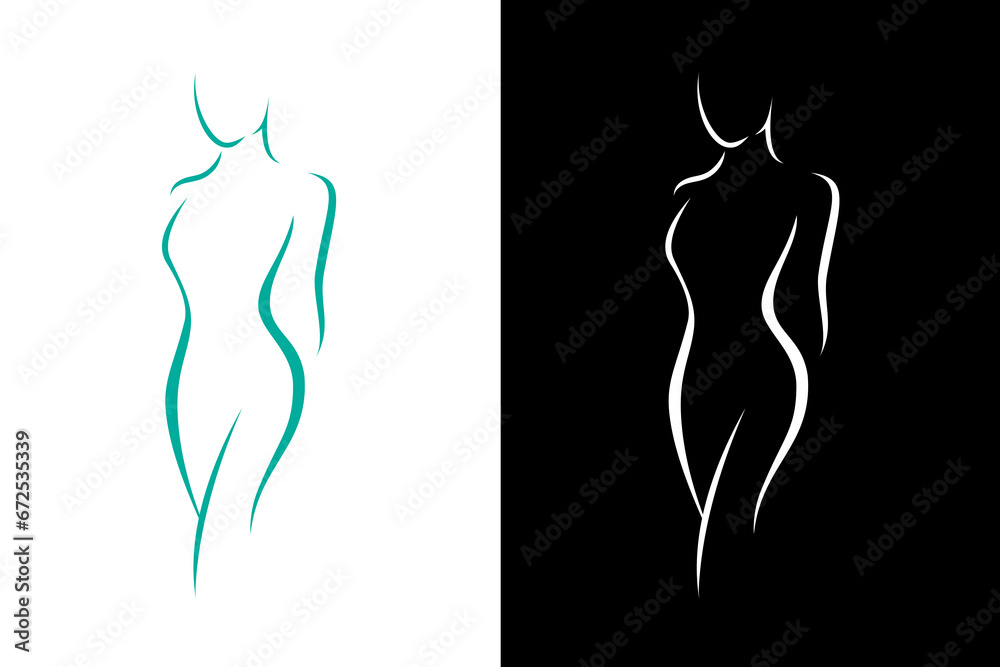 Obraz na plátně beautiful body logo in abstract shape