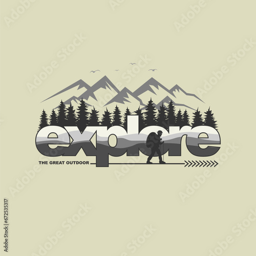 explore typography for print t shirt vector
 photo
