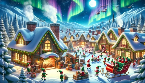 Santa's Village on the North Pole during the Winter Solstice