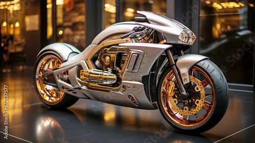 Silver Motorcycle  AI by Midjourney  © Johnson