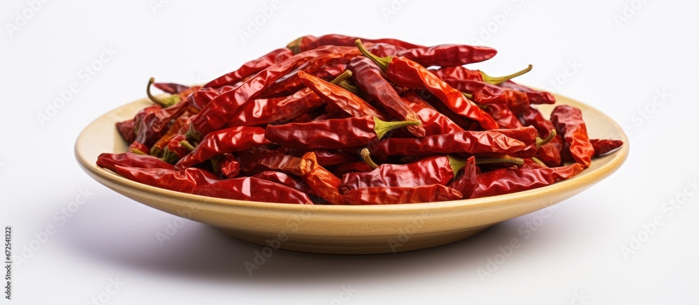 Thai cuisine often incorporates dried red peppers for their spicy taste Thai cuisine often incorporates dried red peppers for their spicy taste