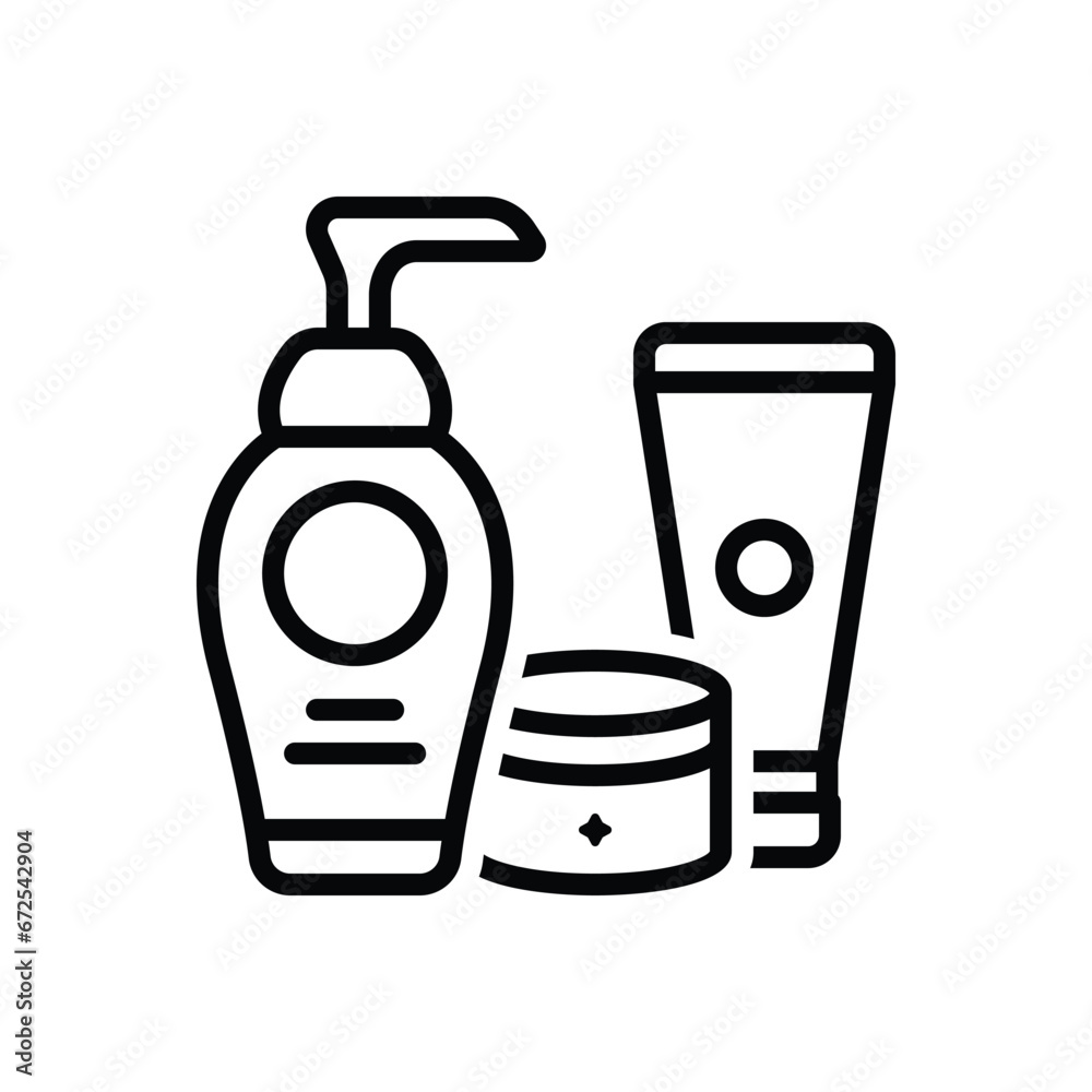 Black line icon for skincare Black line icon for skincare