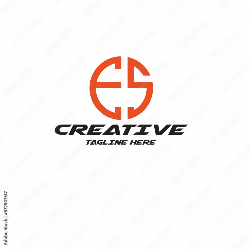 es initial letters creative monogram logo design concept es initial letters creative monogram logo design concept