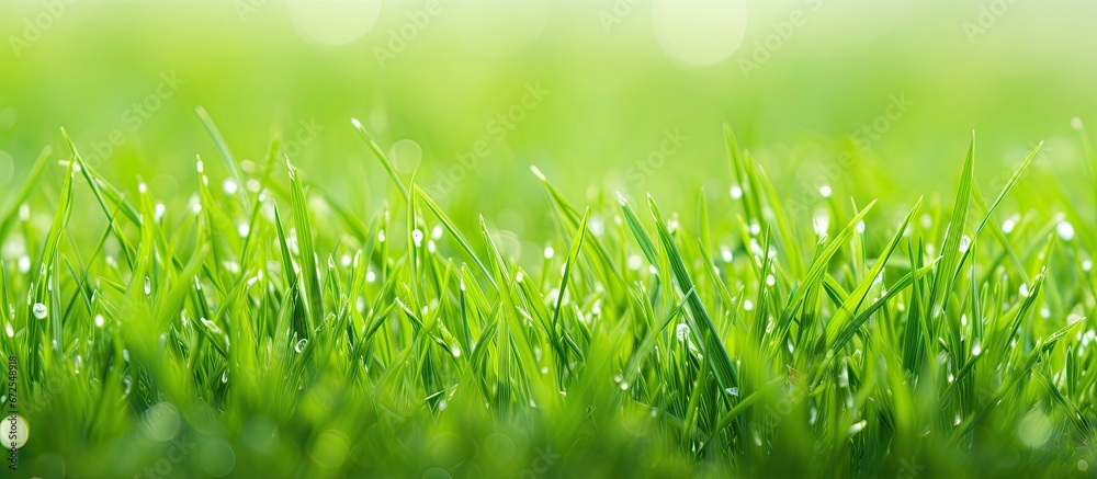 The field is adorned with lush grass that has a vibrant shade of green resembling the color of a meadow The field is adorned with lush grass that has a vibrant shade of green resembling the color of a meadow