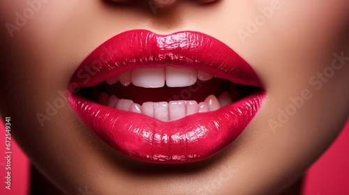 close up lips of lips generated by AI