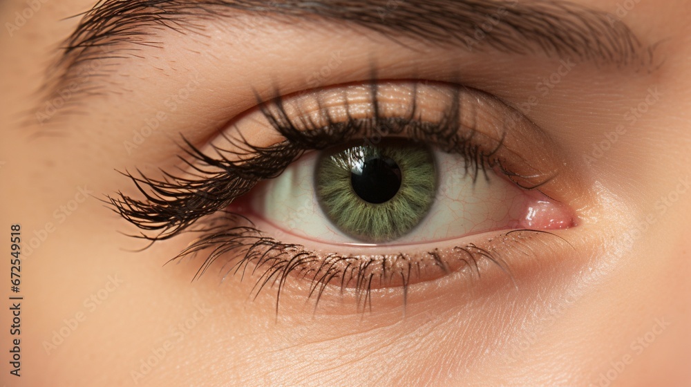 Fototapeta premium close up of female eye generated by AI