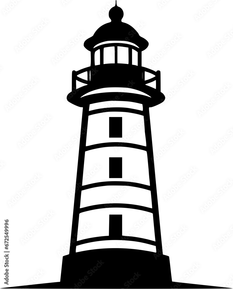 Hand-drawn Cruise Vacation Lighthouse Vintage Outline Icon