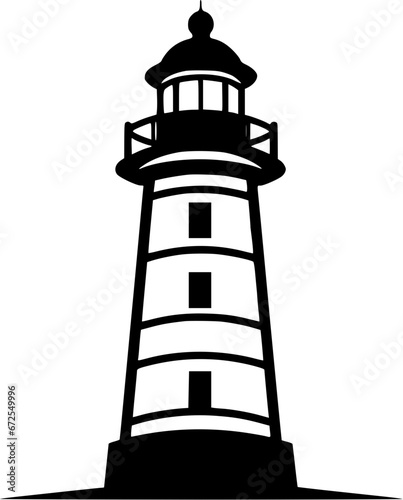 Hand-drawn Cruise Vacation Lighthouse Vintage Outline Icon