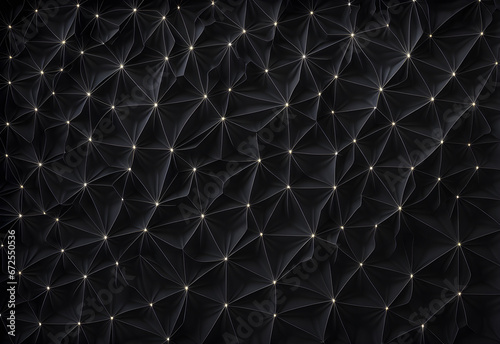 Abstract background with line and node connection neural pattern low poly  design