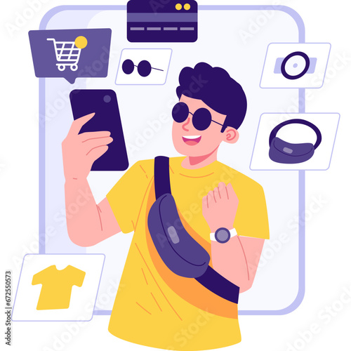 Black Friday Character Illustration