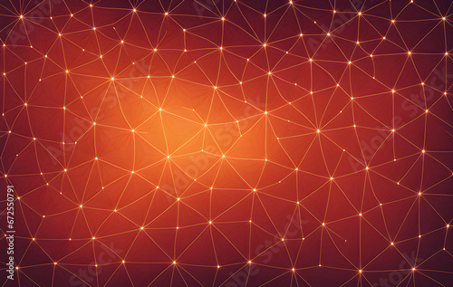 abstract background with stars. Abstract background with line and node connection neural pattern with low poly design