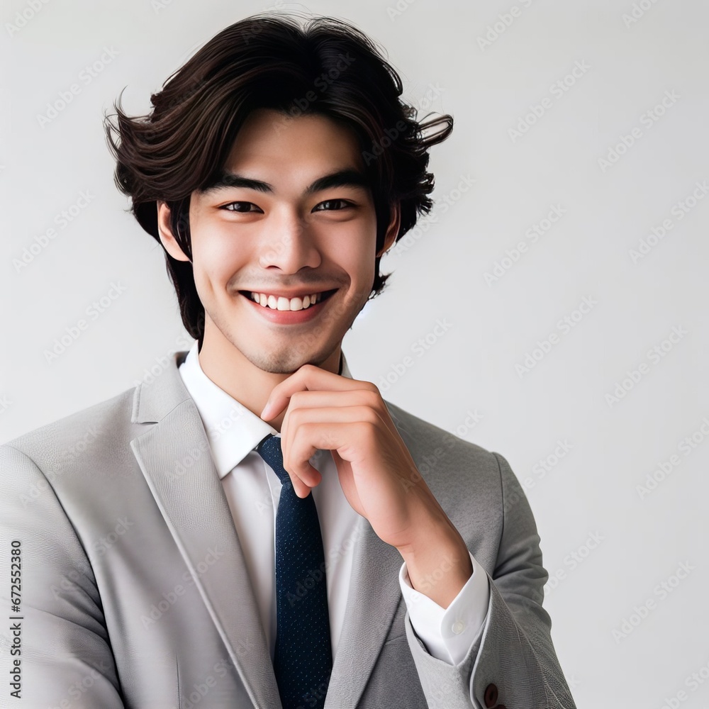 portrait of a smiling professional business person Happy Asian man business look isolate on white background portrait of a smiling professional business person Happy Asian man business look isolate on white background